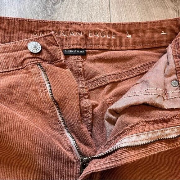 American Eagle Outfitter Super Stretch Corduroy Brown Mom Pant Size XS - Picture 6 of 13